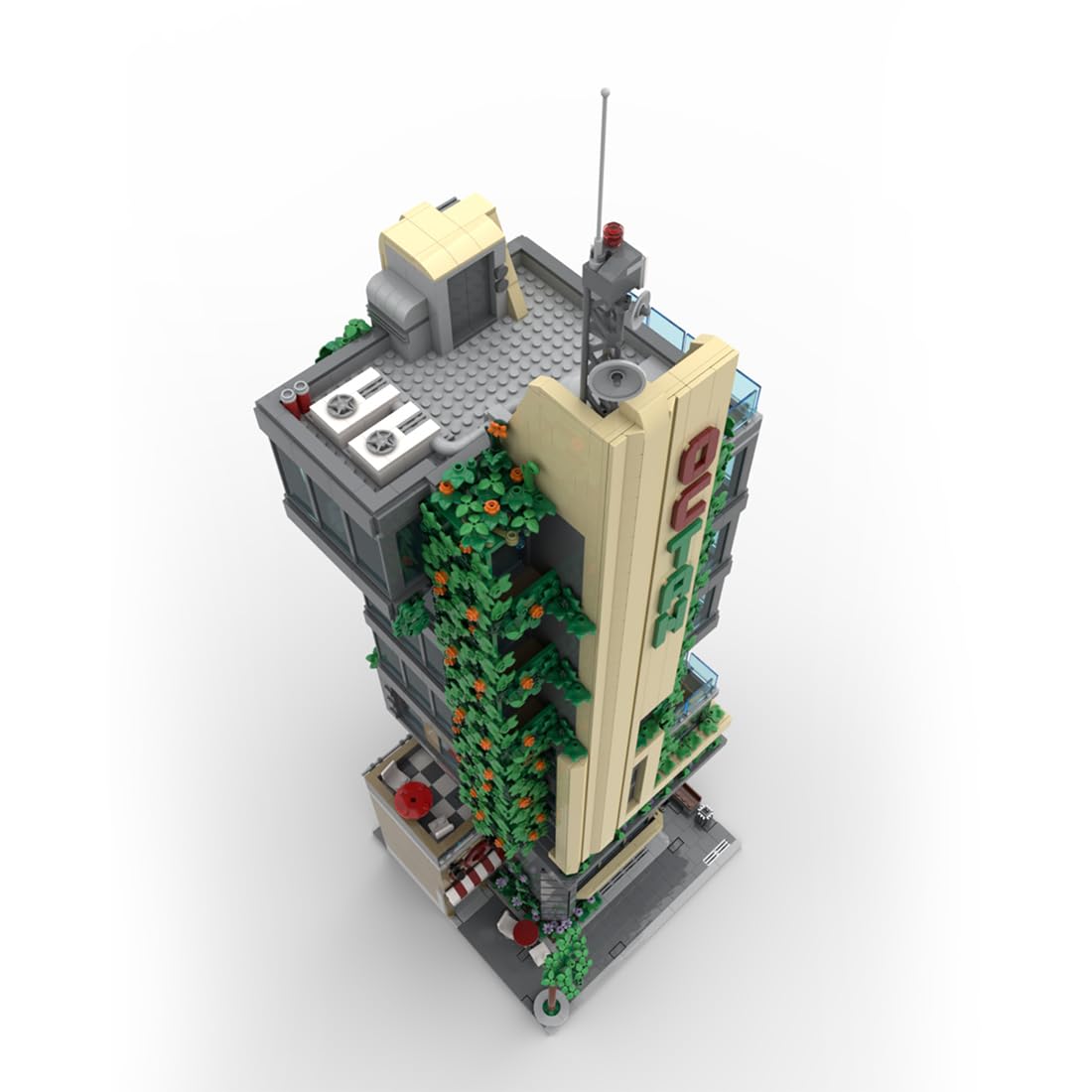 Moderner Wolkenkratzer Klemmbausteine Set, MOC Modulares Tower Hochhaus Architektur Modell, Stadtbild Sammlermodell für Erwachsene (4602 Teile)