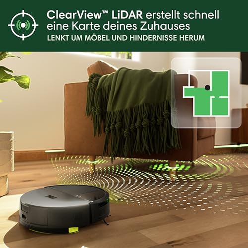iRobot Roomba 205 DustCompactor Combo Saugroboter - Automatische Staubverdichtung im Roboter, kein Entleeren für 60 Tage, Beutellose, Power-Lift-Saugkraft, Wischen, LiDAR