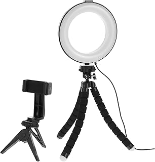SHOWERORO 1 Set Fill Light Desktop Stand LED Ring Lamp Makeup LED Lights Circle Light Live Streaming Fill Light Desktop Selfie Ring Light Circle Shape Light LED Fill Light Live Stream Light
