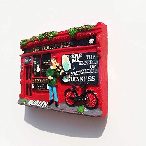 Imán de nevera Dublin Ireland 3D de resina artesanal miniatura 3