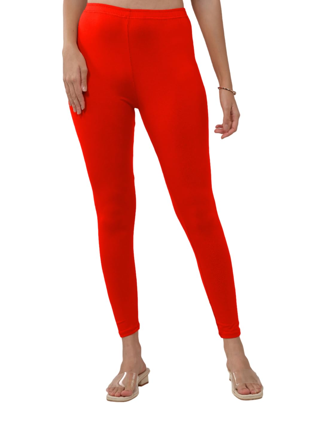 lyra Women Solid Premium Cotton Ankle length Leggings | Mid-Waist | Fashionwear-picture-34