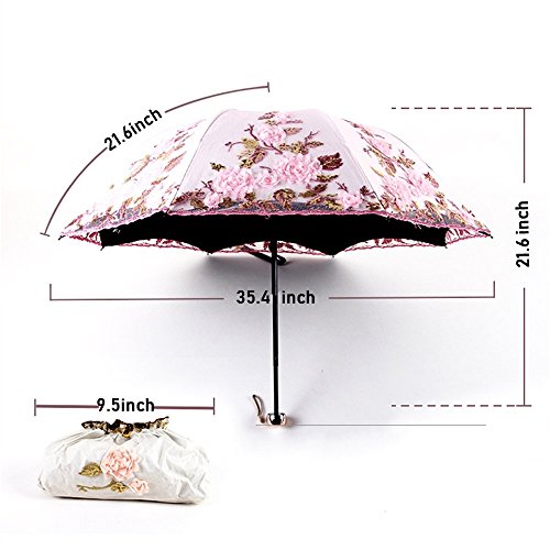 Honeystore Lace Parasol Decoration Bridal Shower Vintage Umbrellas For Wedding 1821 Grey #TOP6