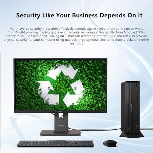 Image of Lenovo ThinkCentre M70s Small Business AI Desktop, Intel Core Ultra 5 225, 16GB DDR5, 512GB SSD, HDMI, DP, Wi-Fi 6, Support 3-Monitor 4K, Wired KB & Mouse, Win 11 Pro, Bundle ADATA 64GB Flash Drive