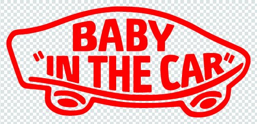 ステッカータウン BABY IN THE CAR ベビーインカー A レッド
