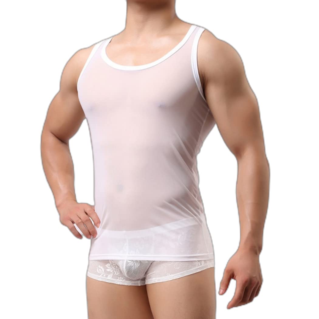 JFAN Camiseta De Tirantes De Entrenamiento De Verano Sin Mangas para Hombre Gimnasio Transpirable De Absorción Rápida Larga De Fitness De Invierno T-Shirt