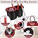 Spin Mop and Bucket with Wringer Set, 360° Spinning Mop Bucket System with 3 Microfiber Mop Replacement Heads and 61