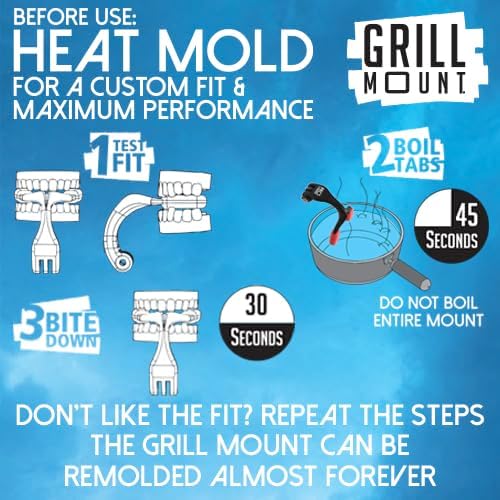 Miniatura 4 de Grill Mount 3.0 - El mejor soporte de boca compatible con cámaras GoPro Blanco