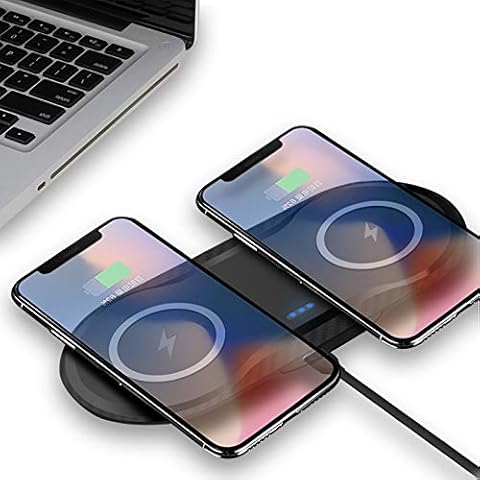 Tysun Wireless Charger, 2 in 1 Wireless Charging Station, Fast Wireless Charging Pad for iPhone 14,13,12 Pro Max/Pro/Mini/Plus Cover