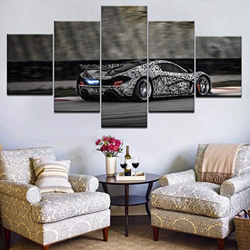 Impression de mode voiture grise sur toile pour moderniser un salon terne - 4