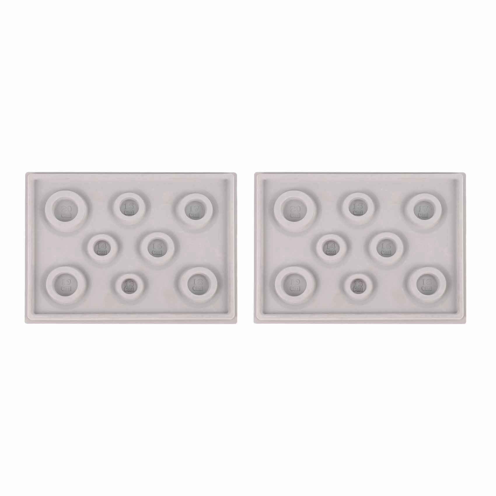 Hndhbfgrt 2X Flocked Beading Bead Board Bracelet Design Tray Jewellery Making DIY Craft Tool Gray