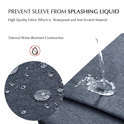 Ferkurn 17 17.3 Inch Laptop Bag Women Men Compatible with HP Envy Pavilion Omen/LG Gram/MSI/Dell Inspiron XPS/Lenovo Thinkpad/Acer, Shoulder Strap Carrying Briefcase Messenger Computer Bag Case, Grey - Image 5