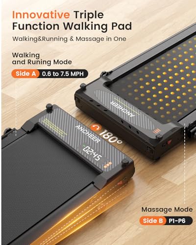 ANCHEER Dual-Sided Treadmill with Massage