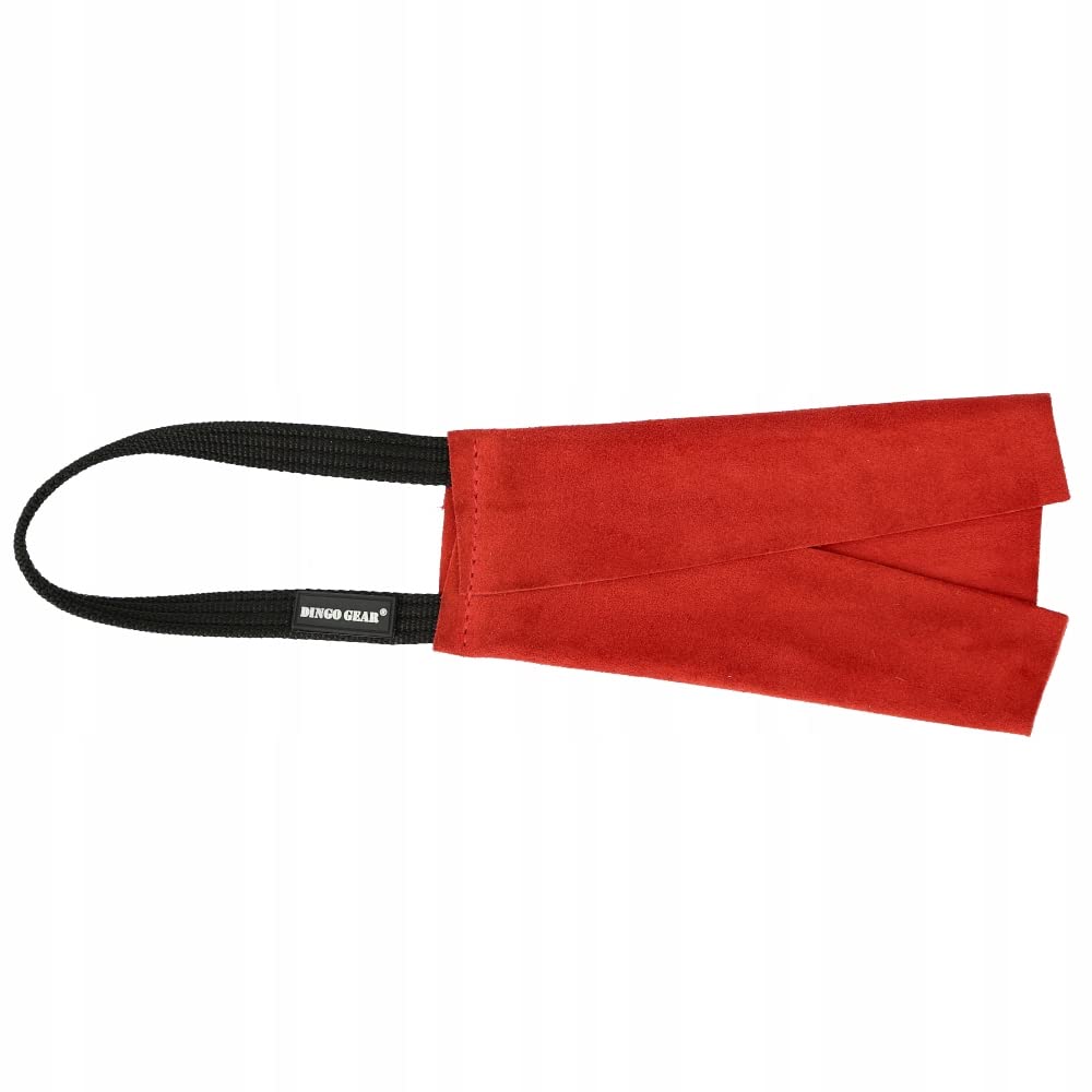 Dingo Gear S00485 Leather Biting Sausage with a Handle Length 23 cm Red