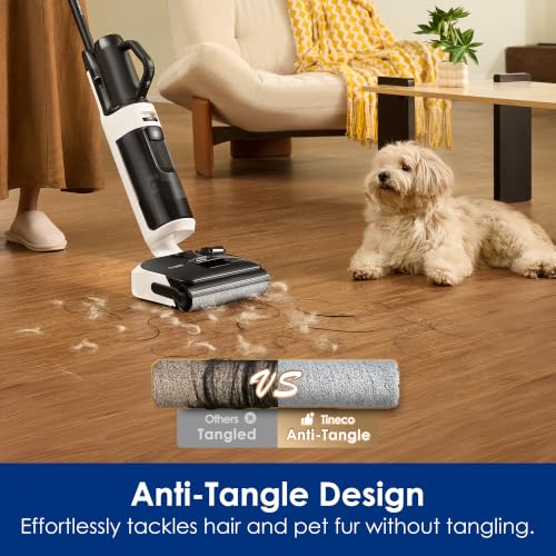 Image of Tineco Floor One Switch S6 Power Kit Cordless Wet & Dry Vacuum Cleaner, 5-in-1 Smart Multi-Function Mop, 180 Lay-Flat Design, FlashDry Self-Cleaning, Anti-Tangle Roller, Dual-Edge, 2-Year Warranty