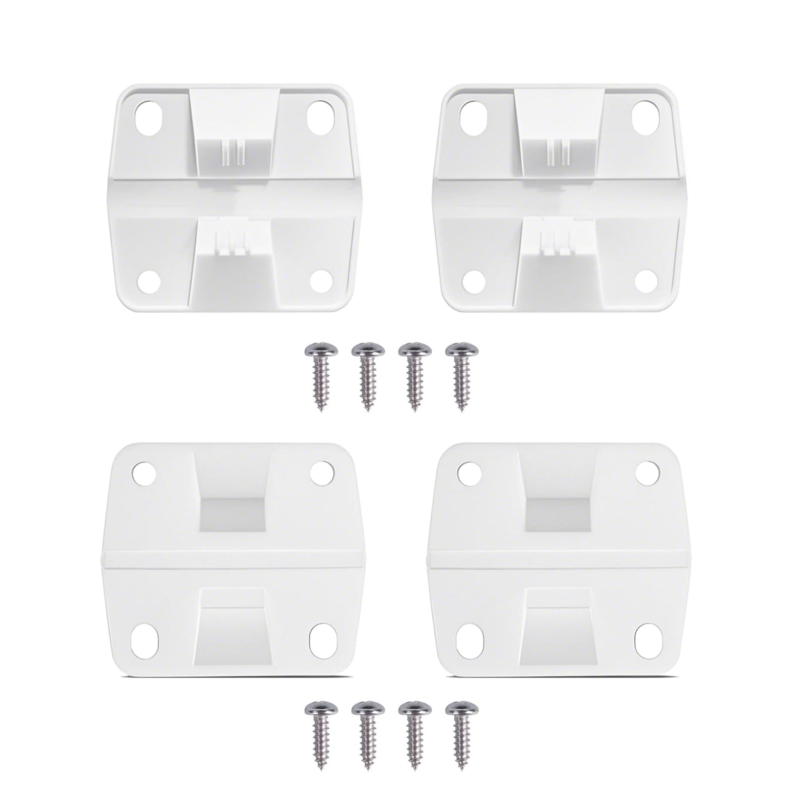 Cooler Replacement Kit:Plastic Hinges and Screws Set - Compatible with Coleman Coolers Models 5253,6262 and 6270;Suitable for Rubbermaid Cooler Hinge Replacement.White,Pack of 4