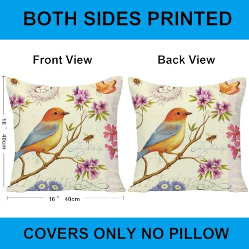 Springoutdoorbirdflowerdecorativethrowpillowcoversbothsideshummingbirdprintdesignlinen16x16setof4withzipperforpatiohomecouchsofabedroomdecor Urban Country Home Decor Spring outdoor bird flower decorative throw pillow covers both sides hummingbird print design linen 16×16 set of 4 with zipper for patio home couch sofa bedroom decor urban country home decor