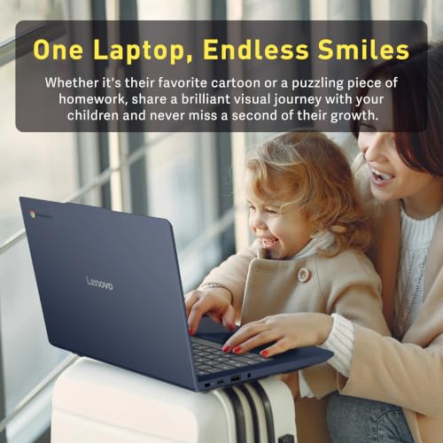 Image of Lenovo IdeaPad Slim 3 14 inch 2K Touchscreen Chromebook Laptop, MediaTek Kompanio 540, MediaTek Integrated Graphics, 8GB LPDDR5X, 288GB Storage(128GB UFS+160GB Docking Station), Wi-Fi 6E, Cosmic Blue