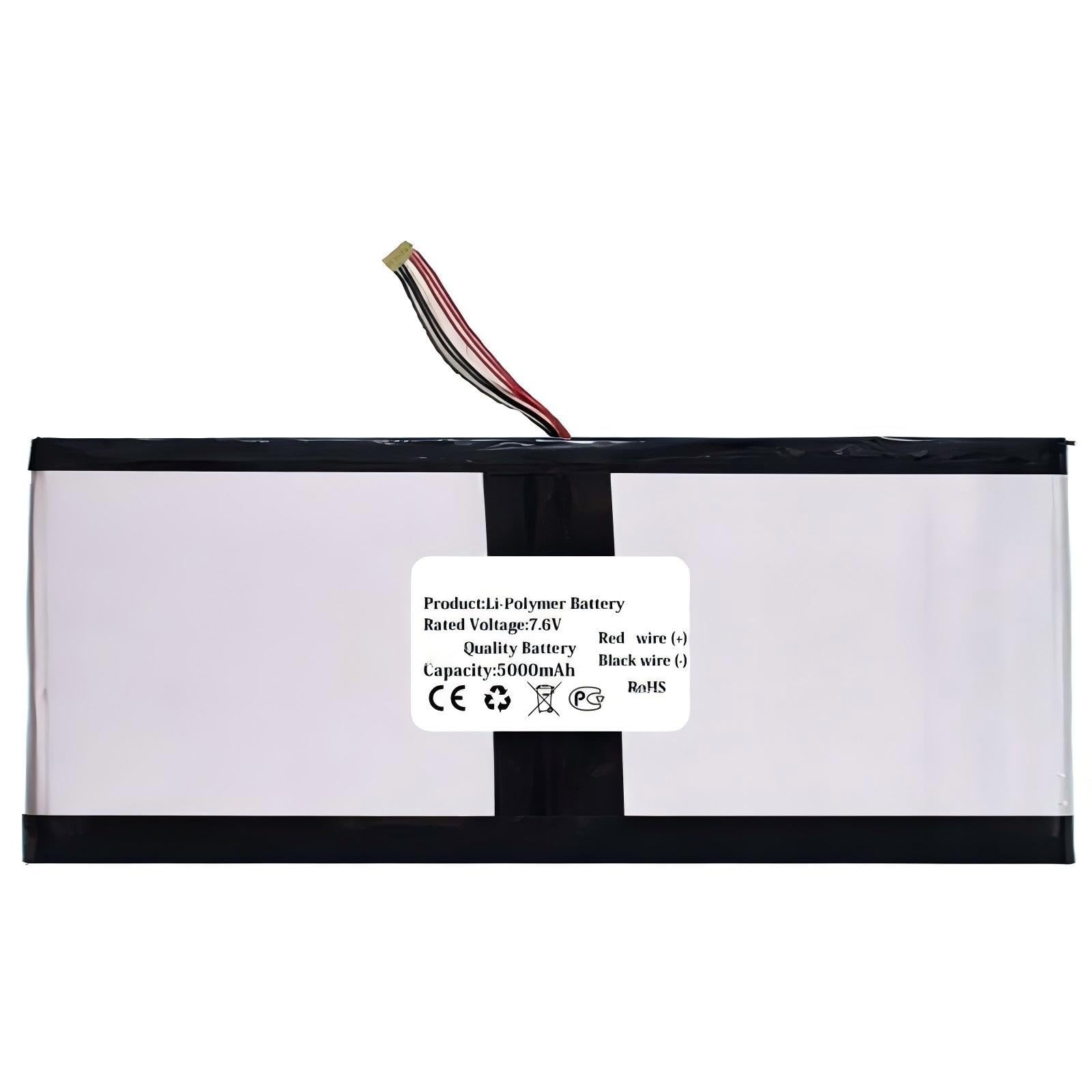 Compatibile con Microtech EBL14 Notebook, Batteria for laptop 7.6V 5000mAh con spina di ricambio a 7 pin e 7 fili