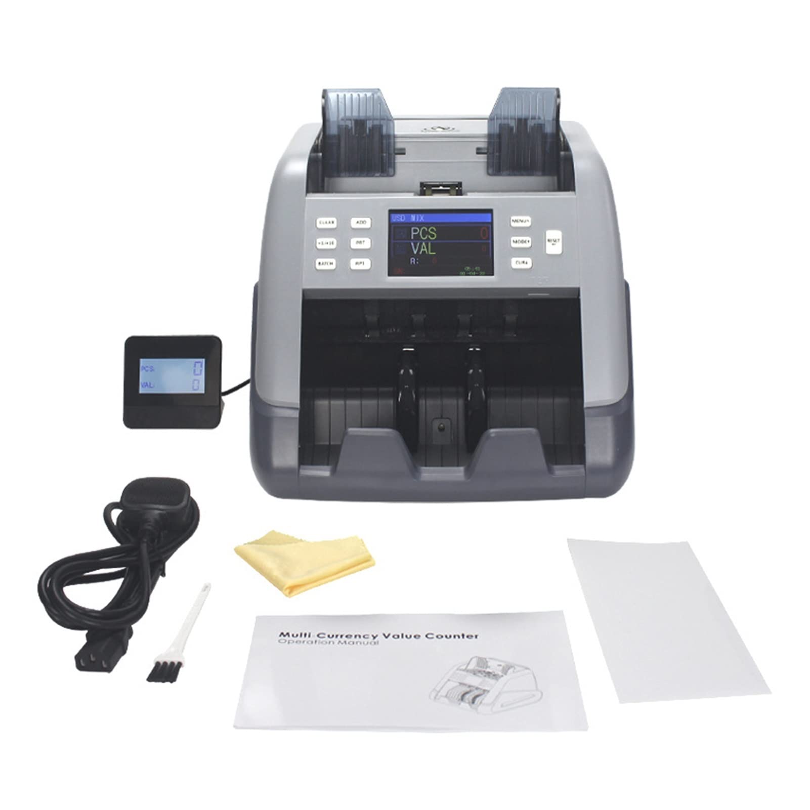 Bill Counter, Money Machine Multi Currency Money/Bill/Banknote Mix Value Counter Machine con Cis Riconoscimento del rilevatore di denaro XD-2500