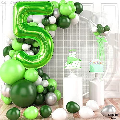 Image of KatchOn Light Green 5 Balloon Numbers, 40 Inch
