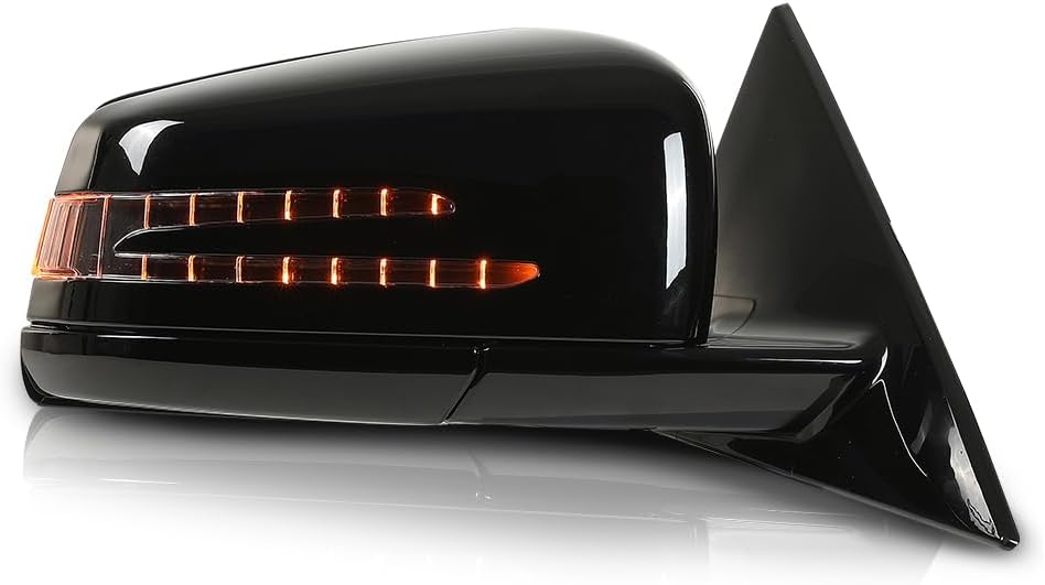 PIT66 Right Passenger Side Mirror Glossy Black without Blind Spot Compatible with Benz E350 E400 E550 2010-2017/Fit Only 2 Doors Coupe, Not Fit 4 Doors Sedan Brown 2078100776