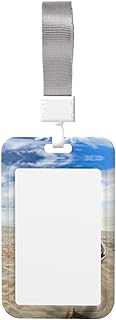 Boat Beach Sunrise Time Card Badge Holder - Durable Abs Mate