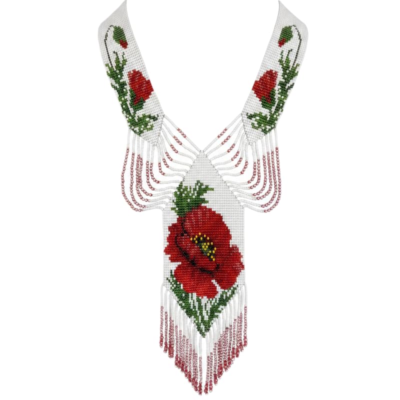 Collier ukrainien Gerdan en perles anti-irritation pour peau sensible