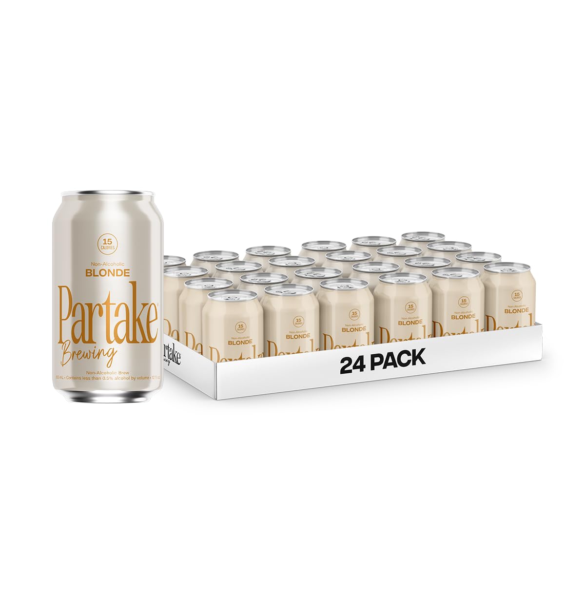 Partake Brewing Craft Non Alcoholic Beer, Pale Ale 12 Pack X 12 Fl Oz Cans - Low Calorie & Carb, No Sugar, All Natural Ingredients - Award-Winning Taste, Non Alcoholic Beer Without The Empty Calories