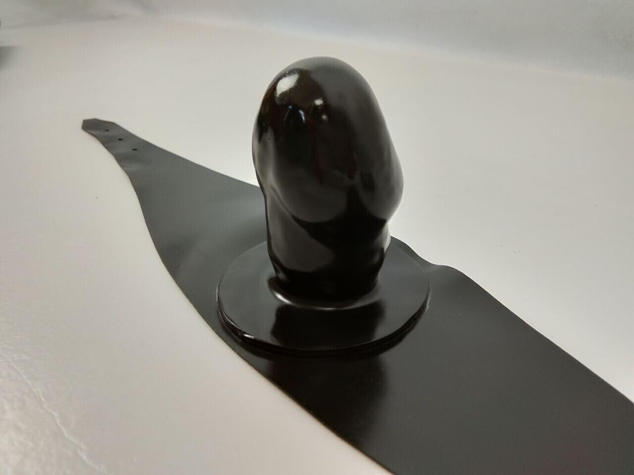 Latex Rubber Full Enclosure Hood Rubber Hood with Eyeshade and Gag mask bondage fetish slave mask
