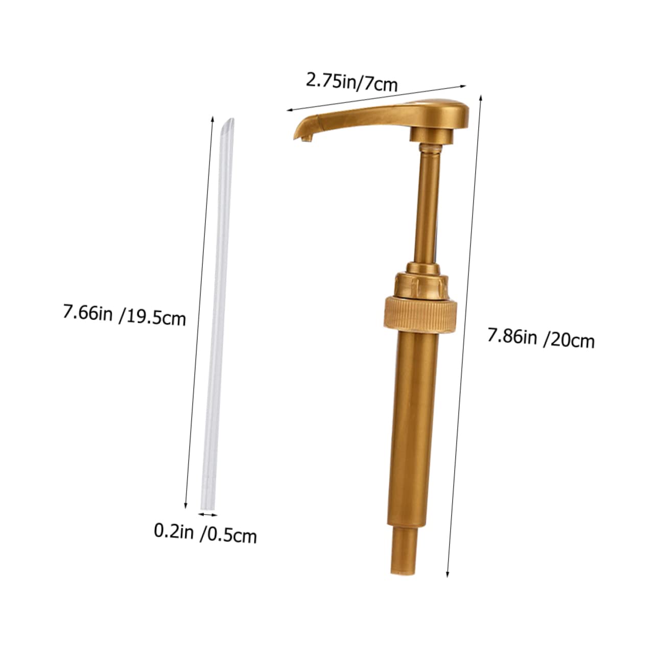 Garneck 8pc Syrup Pumps for Replacement Dispenser Pumps for Syrup Bottles Bar Kitchen Essentials