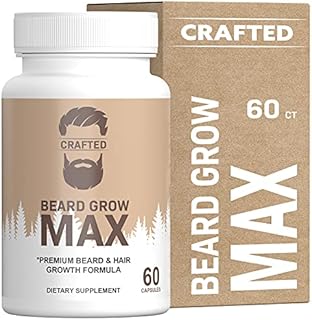 Beard Growth Pills | Beard Growth Vitamins | Beard Growth Supplement | Biotin & Collagen | Beard Pills | Beard Vitamins for All Hair Types | Beard Growth Biotin (1 Pack)