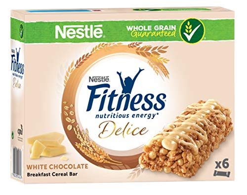 Nestlé Fitness Delice - Barritas de Cereales con chocolate blanco - 6 barritas de cereales (6x22,5g)