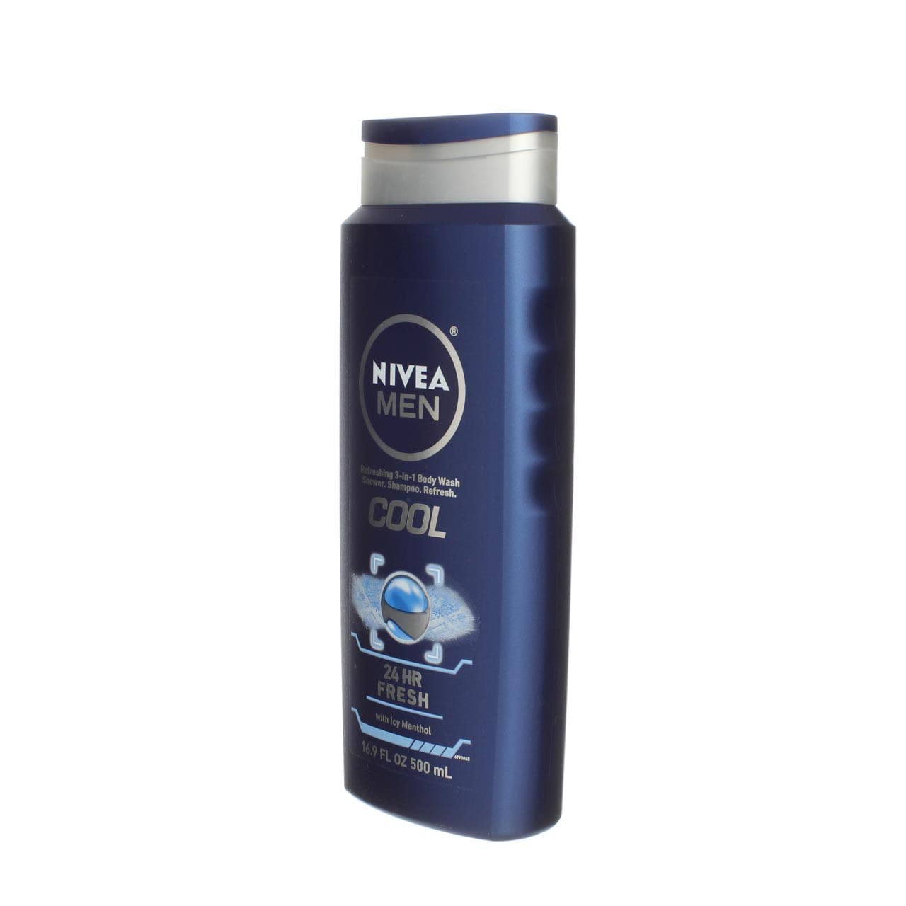 NIVEA FOR MEN Body Wash Cool 16.90 oz (Pack of 8)