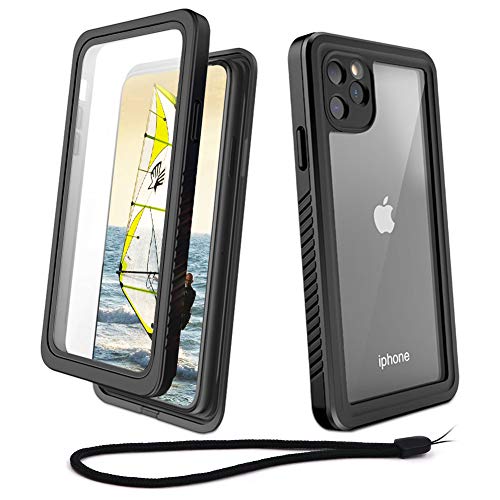 Beeasy Coque iPhone 11 Pro Max Antichoc,IP68 Étanche 360 u00b0 Protection avec Protecteur d'Écran Intégré Imperméable Antipoussière Anti-Neige Waterproof Etui Housse pour iPhone 11Pro Max, Noir