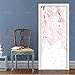 DNFurniture Adesivi Per Porte Impermeabile 3D Fiori Di Ciliegio Rosa Dell'Acquerello 77X200Cm Adesivo Creativo Porta Autoadesivo Carta Decorazione Camera Da Letto Soggiorno Adesivi Murali Camera Da Le