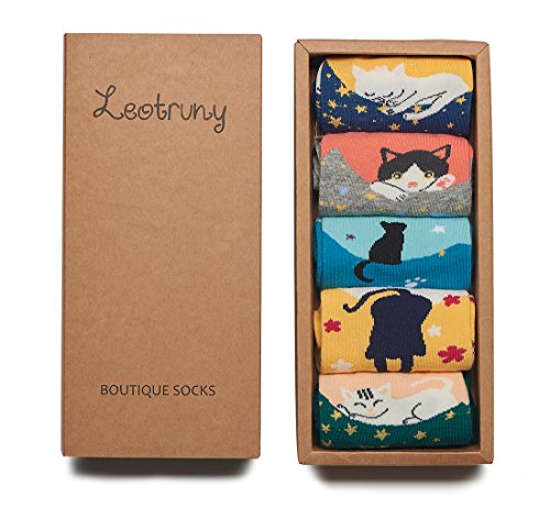 Leotruny Cute Socks Women Cat: Animal Novelty Socks for Women Girls - Ladies Funny Socks with Gift Box2