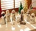 Nativity Knit Set Indoor - 9 Pcs Holy Family Figurines Baby Jesus with Manger, Religious Nativity Figurines Xmas Cable Nativity Scene for Tabletop Props Home Living Room Decor