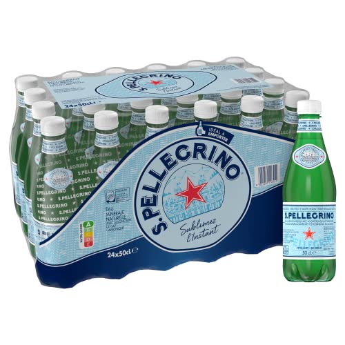 S. Pellegrino Agua Mineral Natural con Gas 4 Packs de 6 x 50cl, 24 botellas