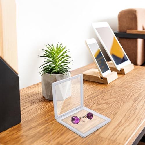 Caja decorativa exhibidora 3D para joyas 7.09x7.09x0.79 pulg miniatura 5