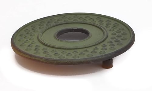 Miniatura 2 de M.V. Trading T7023GN Salvamanteles de hierro fundido Mochi diseño, 5 pulgadas, verde