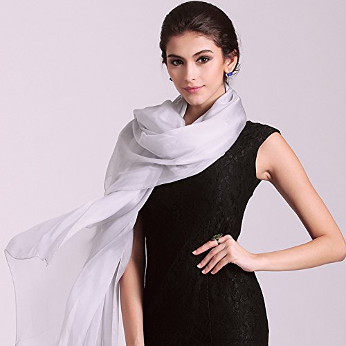 LoveSilk Women's 100% Silk Chiffon Long Scarf Scarves2