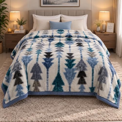 Image of ABRAZO Dreamy Wrap Mink Blanket for Double Bed | 570 GSM 3 Kg Single Ply | Ultra Soft Warm Blanket for Winter & AC Room | Quilt /Comforter /Dohar | 220 x 240 Cm