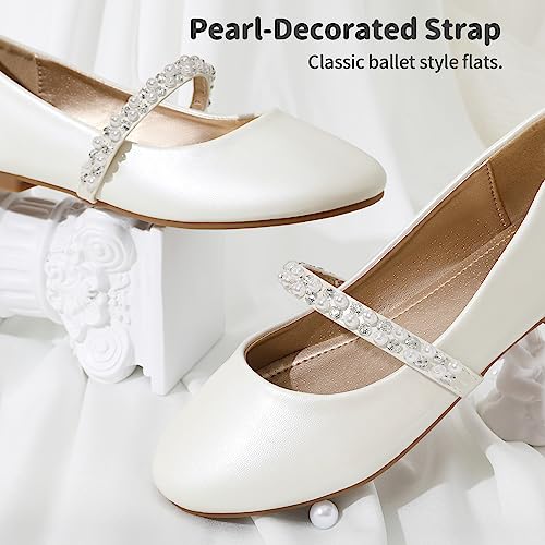 DREAM PAIRS Girls Mary Jane Dress Shoes Ballerina Flats for Wedding, Party (Toddler/Little Kid/Big Kid)3