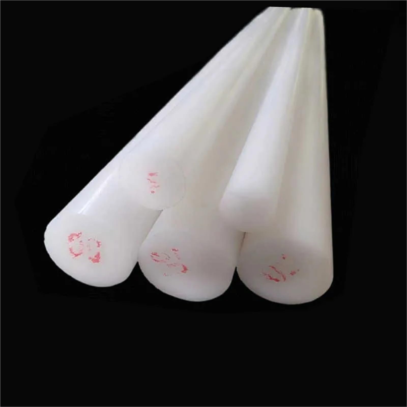 Weiße PA6-Nylonstange, rund, massiver Kunststoffstab, Durchmesser 3 mm, 4, 5, 6, 8, 10, 12, 15, 20, 25, 30~120, verschleißfest für Vielseitige Industrielle(50mm 1pc)