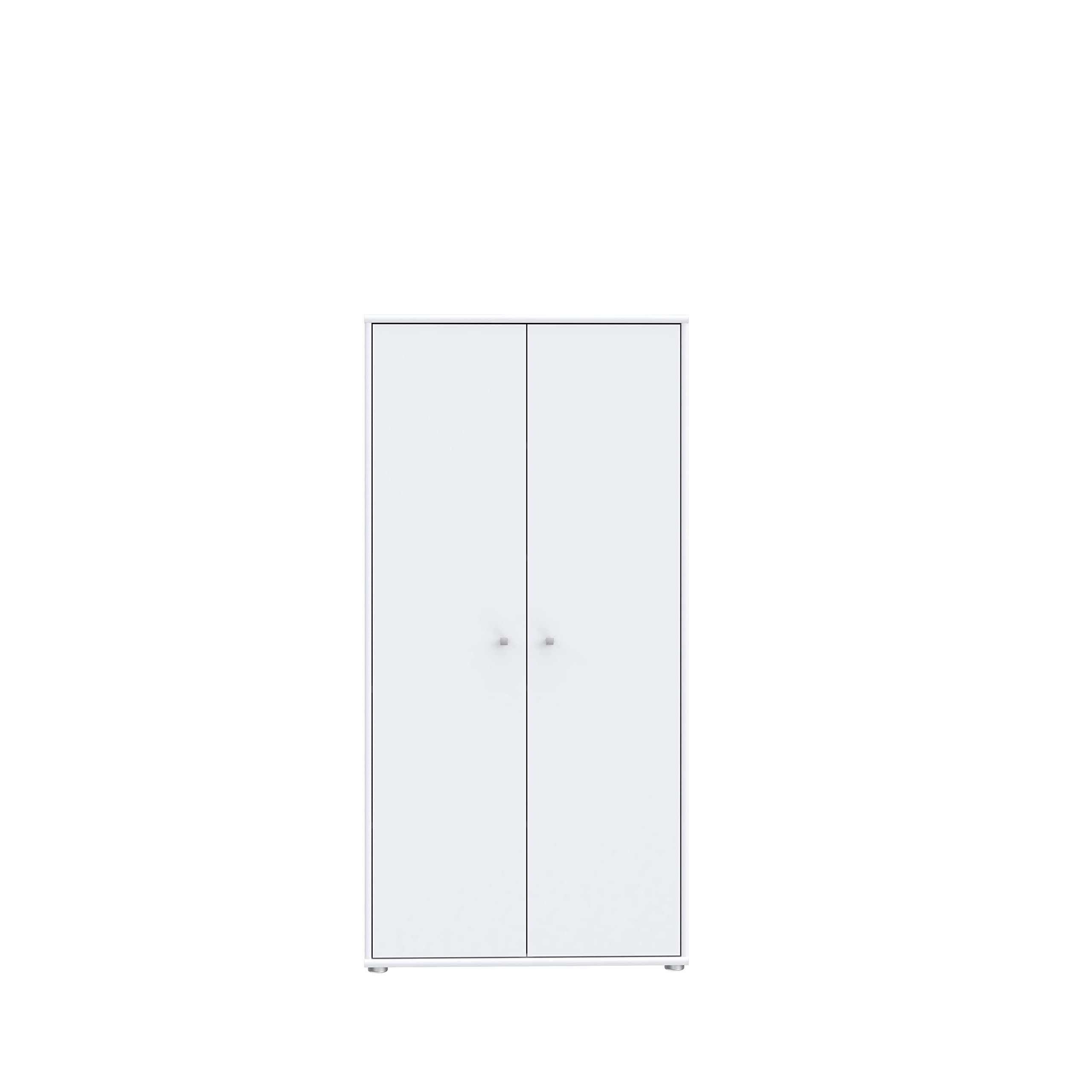 Forte Tempra 2 Kommode mit 2 Türen, Holzwerkstoff, weiß, Bx H xT: 73,7 x 149,5 x 34,8 cm