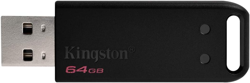 Kingston 64GB Dependable and Capless USB 2.0 DataTraveler 20 3pk DT20/64GB-3P