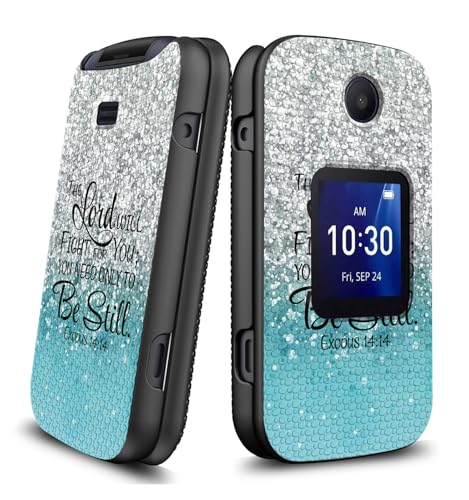 Coque antichoc robuste bleu pailleté contre les chutes TCL