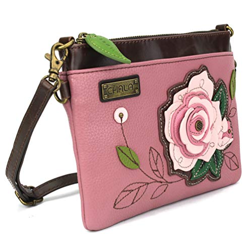 Chala Dazzled Mini Crossbody/Purse With Convertible Strap Stylish, Compact, Versatile - Pink Rose - Pink #TOP1