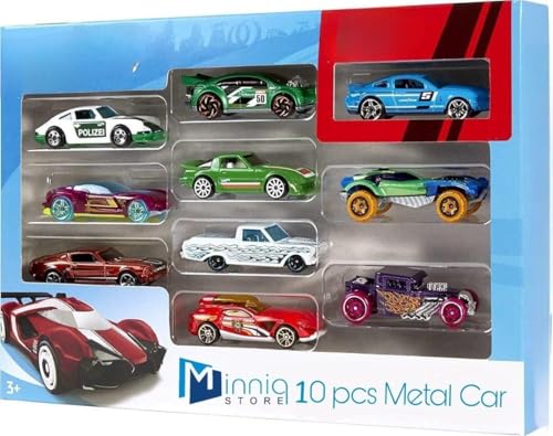 Image of Exclusive Collection of Toy Vehichals Metal Die-Cast Mini Derby Racers Series Small Movie Vehicles Cars Play Set for Kids (Multicolor)(Alloy Car Set 10 pcs)