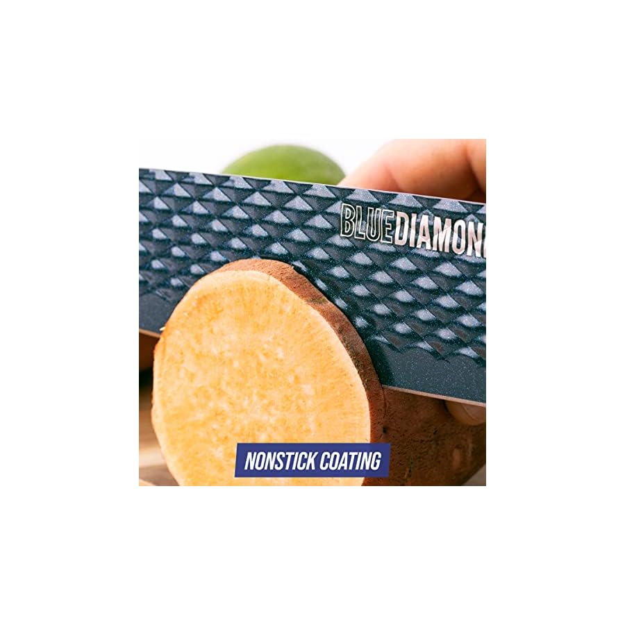 Blue-Diamond-Sharp-Stone-Nonstick-Stainless-Steel-Cutlery-4-Piece-Set-including-Chef-Santoku-Serrated-and-Pairing-Knives-with-Covers-Diamond-Texture-Blade-Dishwasher-Safe-Blue Blue Diamond Sharp Stone Nonstick Stainless Steel Cutlery, 4 Piece Set including Chef Santoku Serrated and Pairing Knives with Covers, Diamond Texture Blade, Dishwasher Safe, Blue